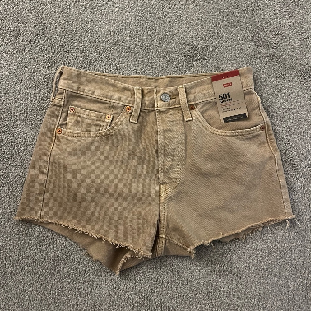Levi's 501 Women's Beige Jean Shorts (27)